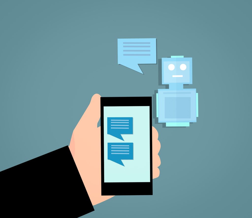 Picture of phone conversation, like a chat.