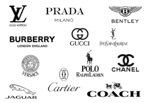 Luxury brands that use black and white in their brand colours