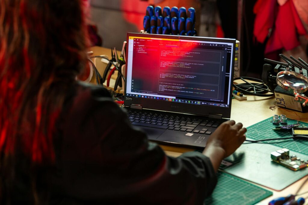 Close-up Photo of Person typing on Laptop