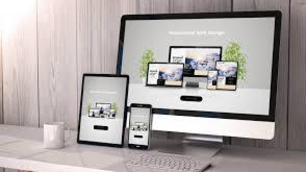 web designs on tablet